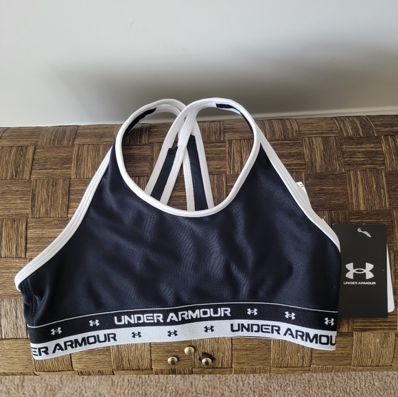 Under Armour Girls' Crossback Solid Bra - Picture 4 of 6